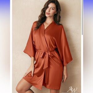 Orange-Brown Bridesmaid Robe